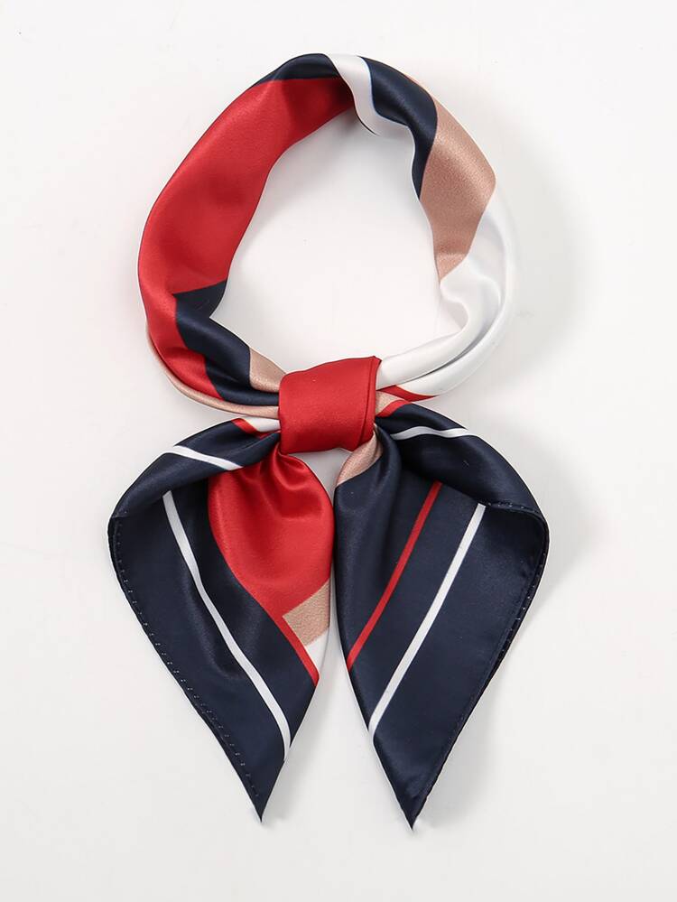 1pc Simple Printed 55 Square Scarf, New Spring Arrival For Women, Can Be Used As Bandana, Waistband, Bag Accessory, Streamer Headscarf, Fashionable Scarf Bandana,Hair Band,Head Band Ideal For Dressing Up Your Look