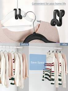 15入組素色衣架配件 - 黑色 - 查看 2