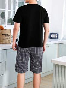 Bộ đồ giản dị  Nam Túi Lá thư Sọc ca rô - Nhiều màu - Xem 2