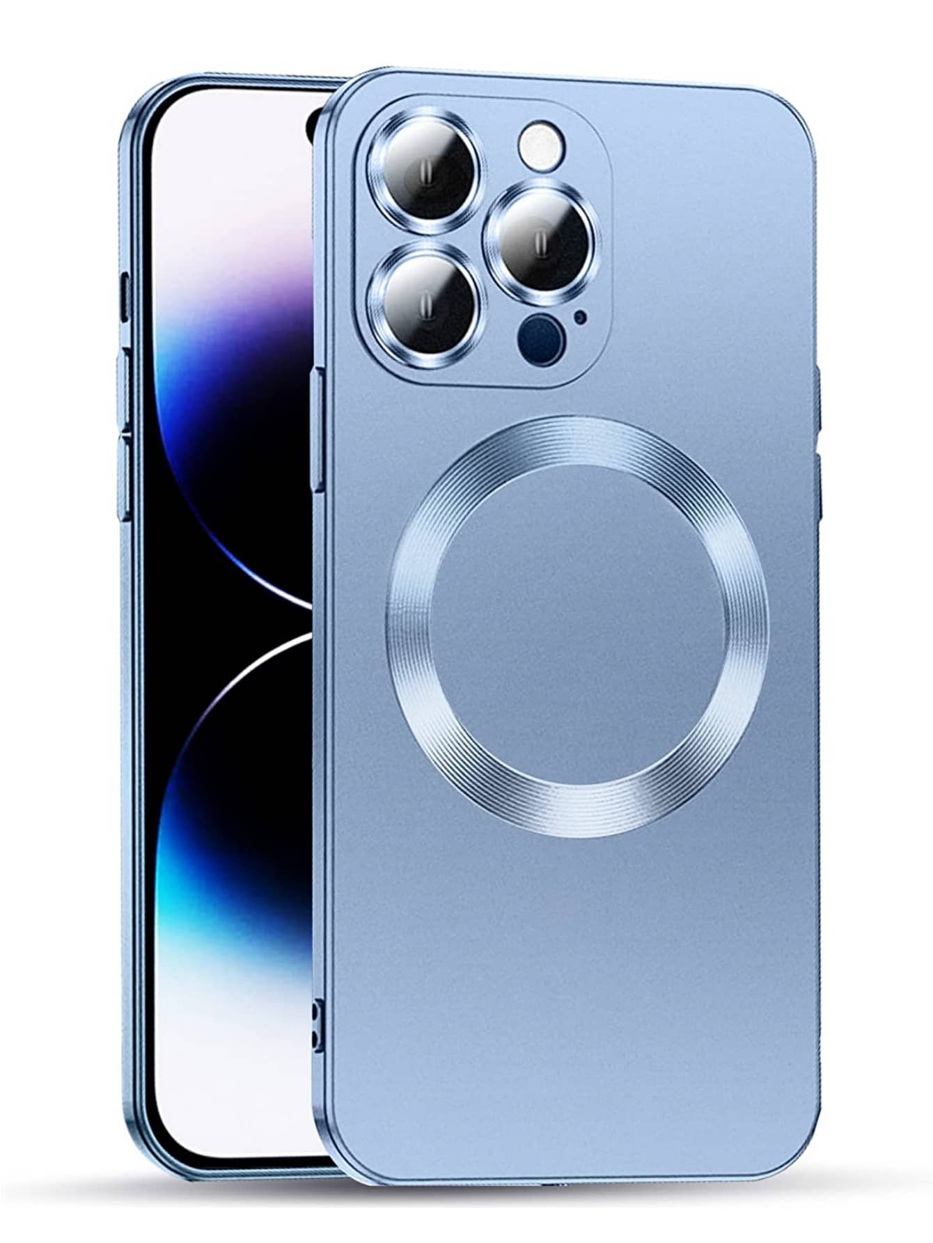 Hadaasi Starry Skin Magnetic Magnifying Glass Protective Phone Case Compatible With Apple 17e/17Pro/17ProMax/17Air/17/16Pro/16ProMax/16Plus/16/15Pro/15ProMax/15Plus/15/14Pro/14ProMax/14Plus/14/13Pro/13ProMax/13/12Pro/12ProMax/12/11ProMax/11/11Pro/XSMax/XR