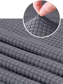 1pc Solid Color Recliner Slipcover, Modern Polyester Recliner Stretch Sofa Slipcover - Dark Grey - View 6