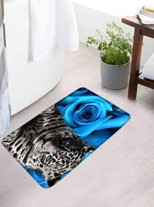 1 tấm thảm tắm in hoa & da báo hoặc 1 tấm rèm tắm - Nhiều màu - Xem 5