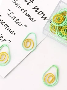 5 Chiếc Kẹp Giấy Mini Hình Trái Bơ, Kẹp Giấy Đa Năng Đơn Giản Cho Trường Học, Sinh Viên, Văn Phòng - Nhiều màu - Xem 1