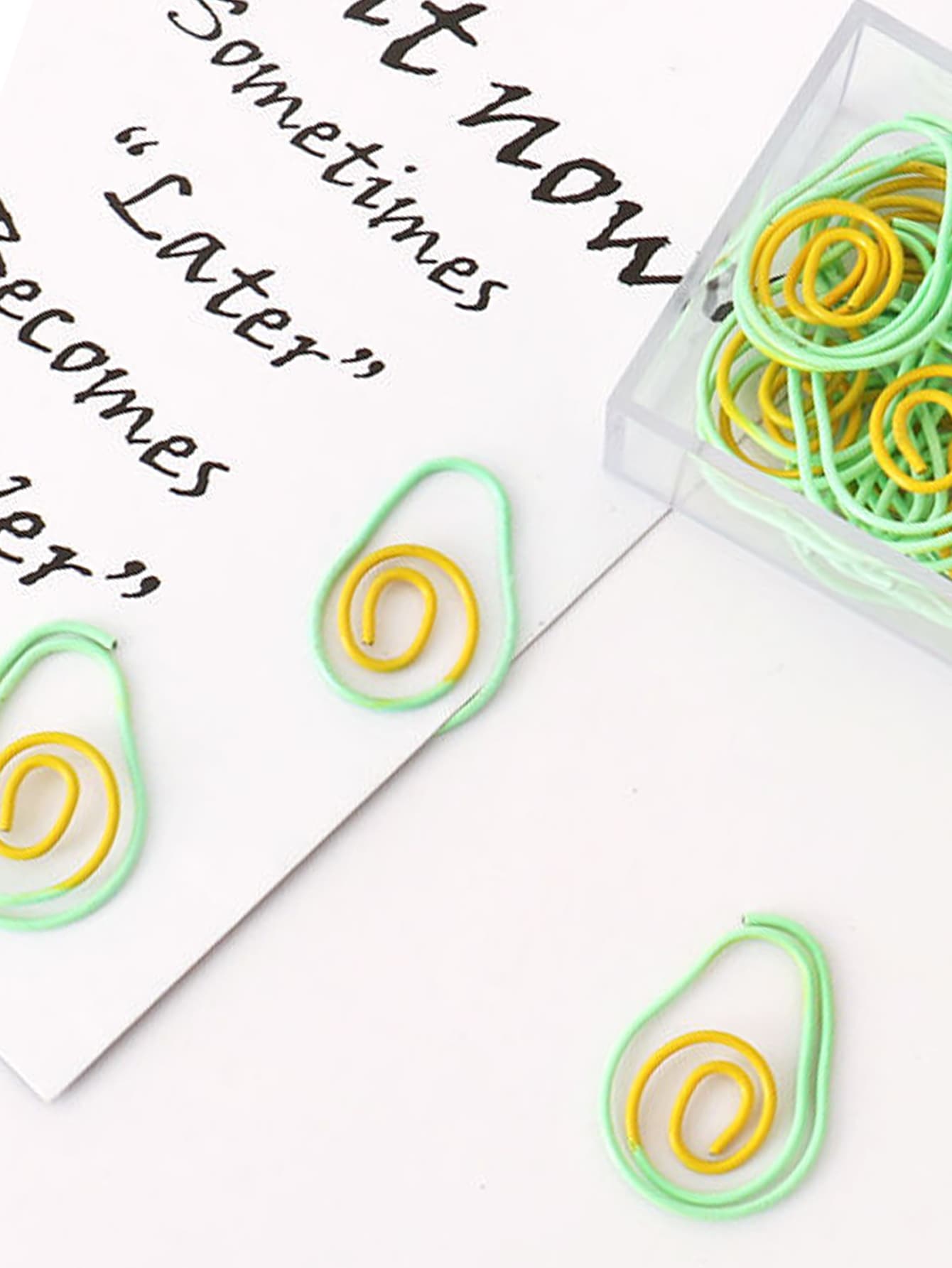 5 Chiếc Kẹp Giấy Mini Hình Trái Bơ, Kẹp Giấy Đa Năng Đơn Giản Cho Trường Học, Sinh Viên, Văn Phòng - Nhiều màu - Xem 1