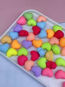 10入組/套心形DIY珠子 - 彩色 - 查看 3