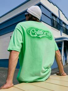 INFLATION Áo thun & Áo lót Nam Lá thư Giải trí - Màu xanh Bạc hà - Xem 4