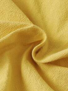 Đứa bé trai Đã vá Túi Nút Nửa Áo sơ mi - Màu vàng - Xem 3