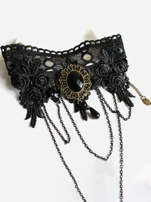 1 Nữ Thêu Hoa Kim Cương Giả Trang Trí Thời Trang Cổ Xù Cổ Cho Dự Tiệc - Nhiều màu - Xem 2