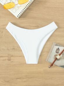 SHEIN Swim 素色露臀泳衣下裝