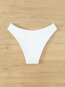SHEIN Swim 素色露臀泳衣下裝