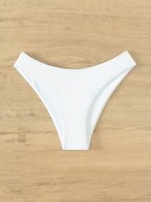 SHEIN Swim 素色露臀泳衣下裝