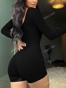 Women Fashion Sexy Long Sleeves Casual Streetwear Sport Daily Spring Summer Romper