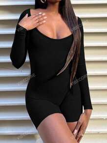 Women Fashion Sexy Long Sleeves Casual Streetwear Sport Daily Spring Summer Romper