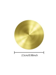 1pc Round Stamp Head Back To School - Gold - View 2