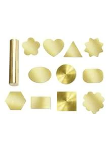 1pc Round Stamp Head Back To School - Gold - View 3