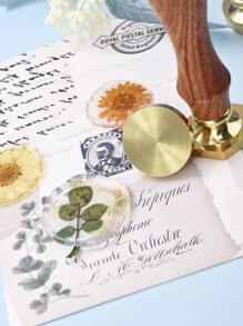 1pc Round Stamp Head Back To School - Gold - View 5