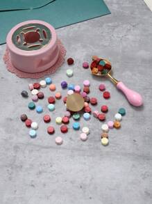 1pc Round Stamp Head Back To School - Gold - View 7