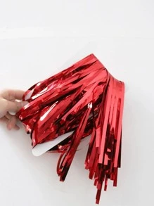 1入組派對裝飾流蘇窗簾 - 紅色 - 查看 3