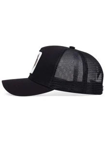 1 Chiếc Unisex Lưới Họa Tiết Hổ Thêu Có Thể Điều Chỉnh Thời Trang Mũ Lái Xe Cho Cuộc Sống Hàng Ngày Đường Phố - màu đen - Xem 2