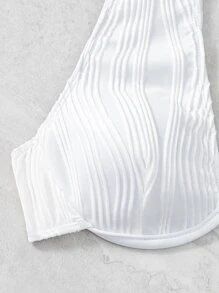 素色帶鋼圈比基尼泳裝 - 白色 - 查看 7