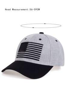1pc Men Flag Embroidered Adjustable Fashionable Baseball Cap For Daily Life Street - Multicolor - View 3