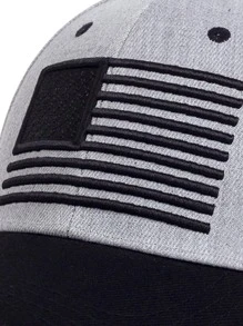 1pc Men Flag Embroidered Adjustable Fashionable Baseball Cap For Daily Life Street - Multicolor - View 4