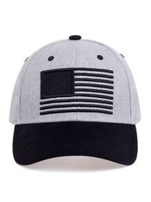 1pc Men Flag Embroidered Adjustable Fashionable Baseball Cap For Daily Life Street - Multicolor - View 5