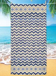 1 khăn tắm hoa văn Chevron - Nhiều màu - Xem 1
