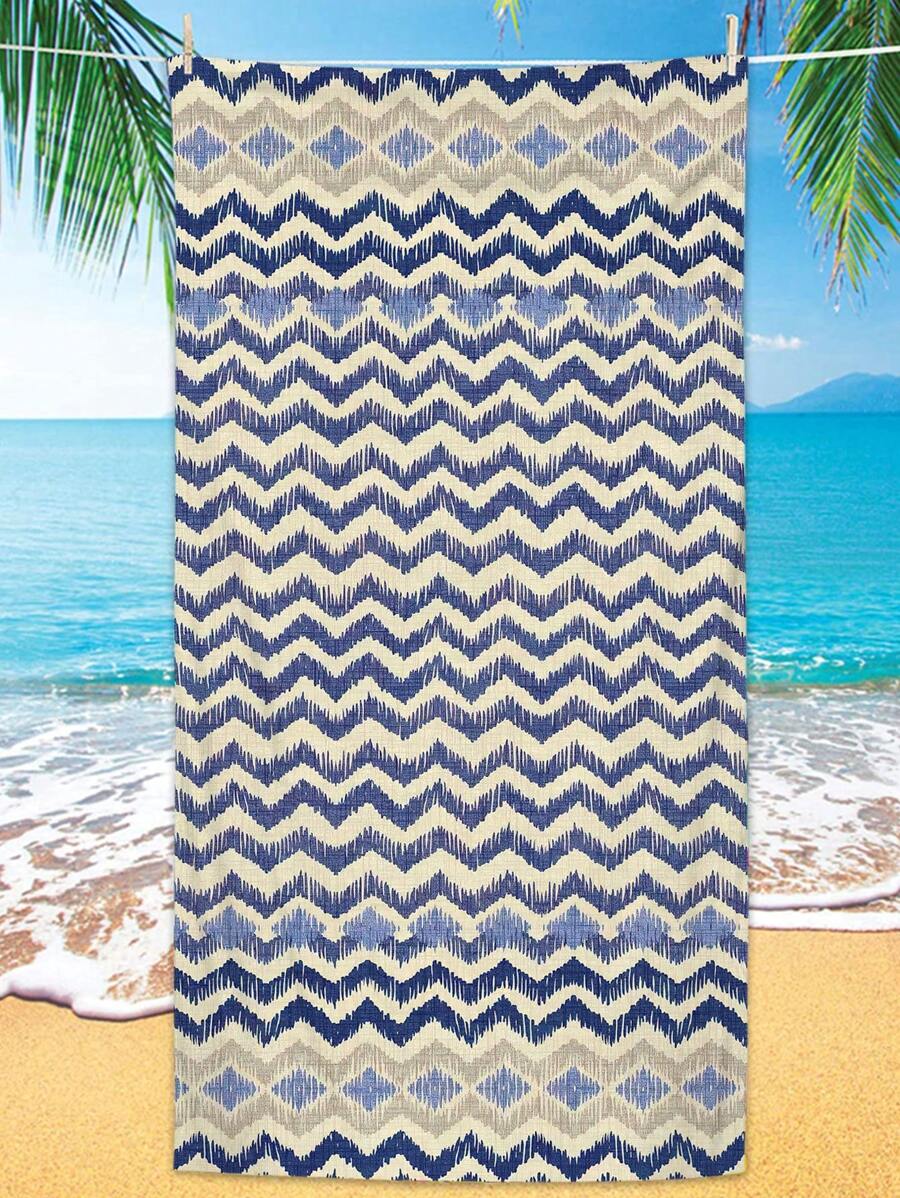 1 khăn tắm hoa văn Chevron - Nhiều màu - Xem 1