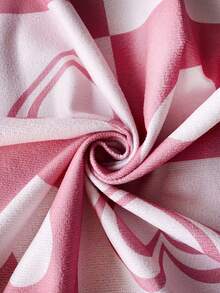 1pc Heart Pattern Beach Towel, Modern Fabric Travel Beach Towel For Travel - Multicolor - View 4