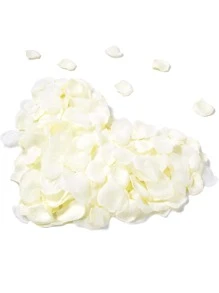 500片無紡布五彩紙屑現代花瓣形家用五彩紙屑 - 白色 - 查看 1