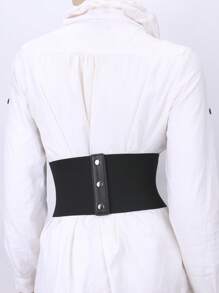 Máy Tính Punk Nữ Đính Trang Trí Thiết Kế Dây Rút Có Thể Điều Chỉnh Punk Dây Corset Cho Đầm Trang Trí Hoặc Gothic Trang Phục Dự Tiệc Nhìn - màu đen - Xem 2