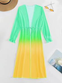 Ombre Mesh Kimono - Multicolor - View 4