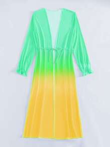 Ombre Mesh Kimono - Multicolor - View 5