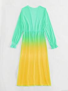 Ombre Mesh Kimono - Multicolor - View 7