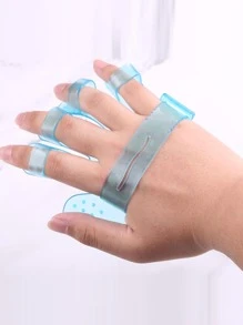 1pc Solid Color Pet Bath Glove For Dog And Cat For Shower - Baby Blue - View 3