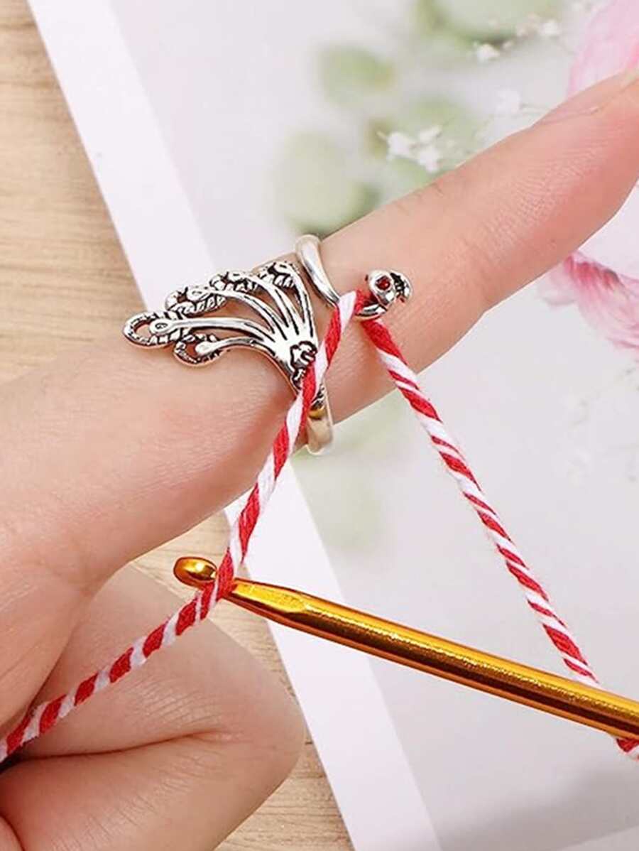 1入組鐵合金剝線器,創意孔雀圓環設計穿針機適用於縫紉 - 銀色 - 查看 1