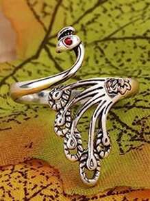 1入組鐵合金剝線器,創意孔雀圓環設計穿針機適用於縫紉 - 銀色 - 查看 3