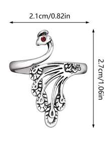 1入組鐵合金剝線器,創意孔雀圓環設計穿針機適用於縫紉 - 銀色 - 查看 4