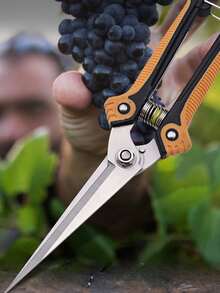 1入組不銹鋼園藝修枝剪多功能園藝剪刀 - 橘色 - 查看 2