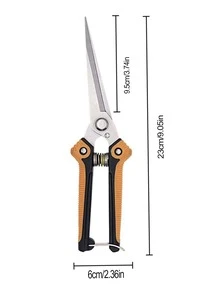 1入組不銹鋼園藝修枝剪多功能園藝剪刀 - 橘色 - 查看 3