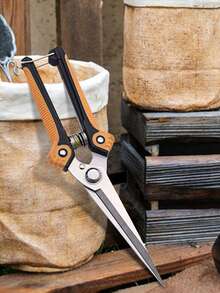 1入組不銹鋼園藝修枝剪多功能園藝剪刀 - 橘色 - 查看 4