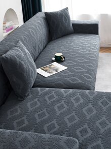 1入組幾何提花沙發套 - 深灰色 - 查看 1