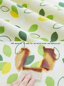 1入組葉子圖案防水可折疊野餐墊 - 綠色 - 查看 3