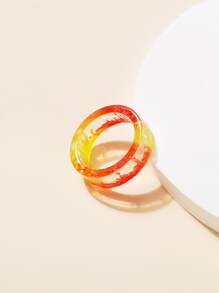 1 nhẫn thời trang ombre rõ ràng cho phụ nữ để trang trí hàng ngày - Nhiều màu - Xem 1