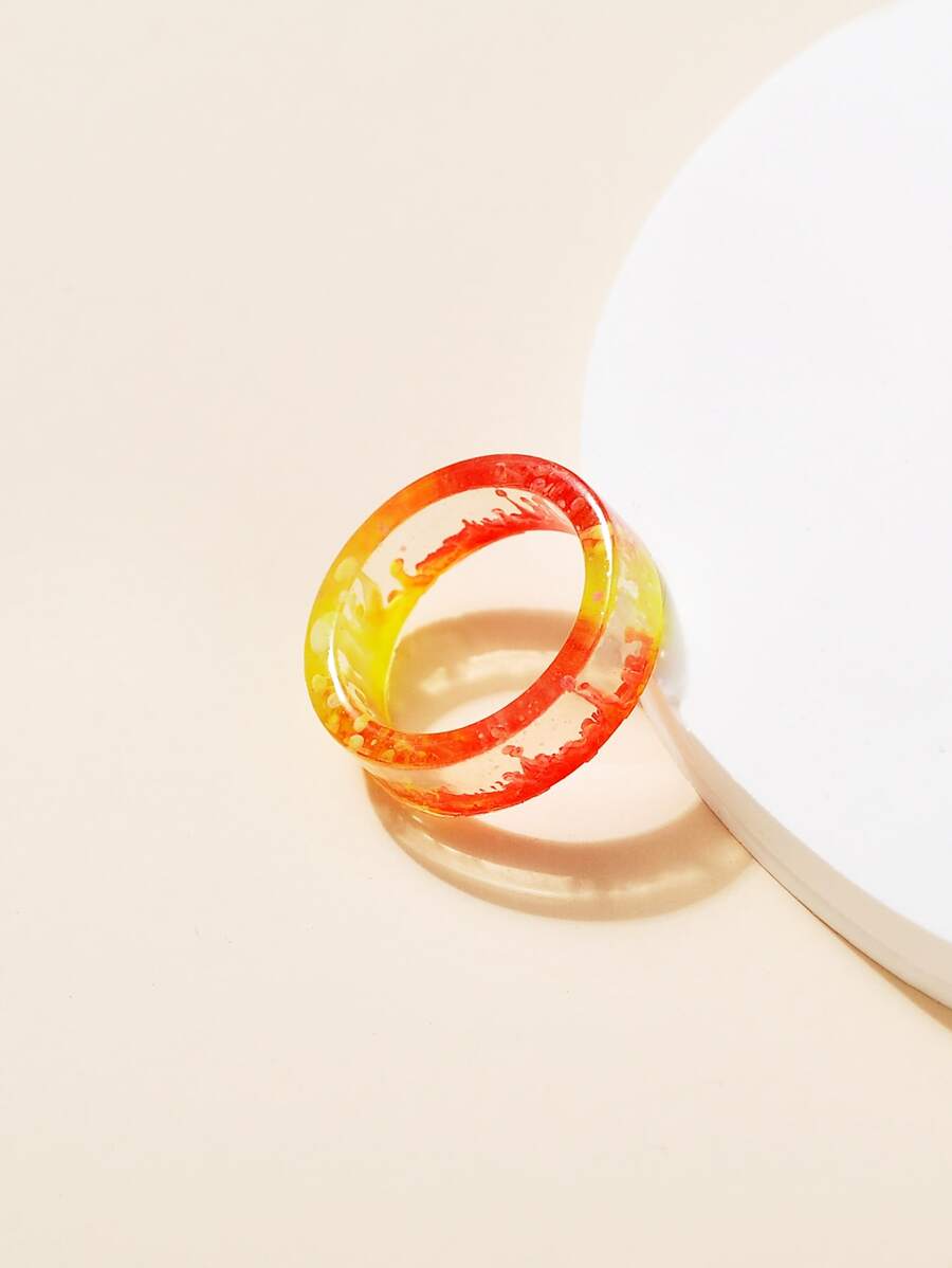 1 nhẫn thời trang ombre rõ ràng cho phụ nữ để trang trí hàng ngày - Nhiều màu - Xem 1