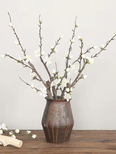 1 件人造花冬梅装饰，适合农历新年或情人节礼物