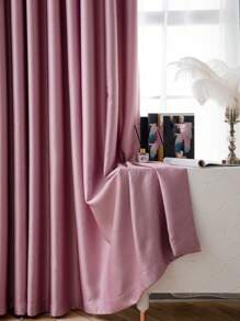 1入粉色隔光窗簾,帶有鳥巢圖案 - 粉色 - 查看 4