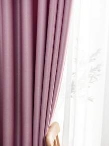 1入粉色隔光窗簾,帶有鳥巢圖案 - 粉色 - 查看 5