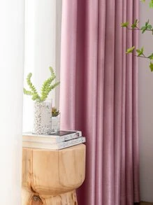 1入粉色隔光窗簾,帶有鳥巢圖案 - 粉色 - 查看 6